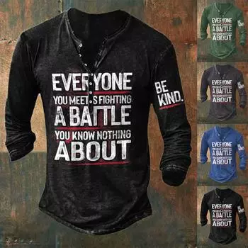 Мужская модная футболка с длинным рукавом и вышивкой, весенне-осенний пуловер с длинными рукавами и принтом, толстовка L