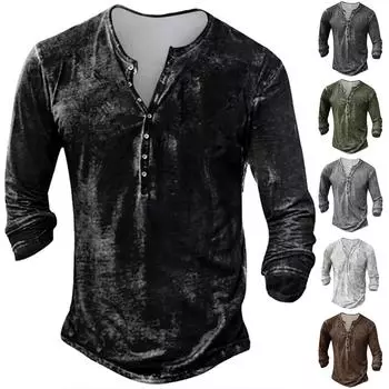 Мужская модная футболка с длинным рукавом и вышивкой, весенне-осенний пуловер с длинными рукавами и принтом, толстовка L чёрный