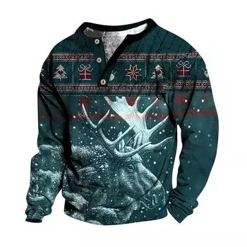 Мужская модная футболка с длинным рукавом и графическим принтом, весна-осень, пуловер с длинным рукавом и принтом XL серый