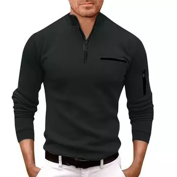 Мужская модная футболка с длинным рукавом и вышивкой, весенне-осенний пуловер с длинными рукавами, толстовка S шафрановый