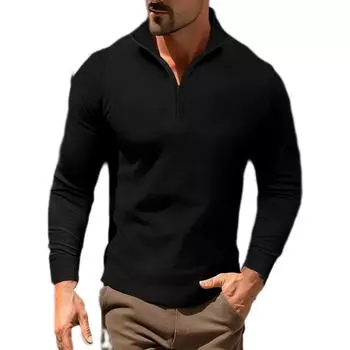 Мужская модная футболка с длинным рукавом и вышивкой, весенне-осенний пуловер с длинными рукавами, толстовка M темно-синий