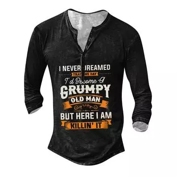 Мужская модная футболка с длинным рукавом и вышивкой, весенне-осенний пуловер с длинными рукавами и принтом, толстовка M серый