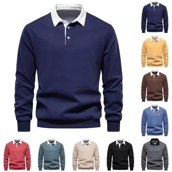 Мужская модная футболка с длинным рукавом и вышивкой, весенне-осенний пуловер с длинными рукавами, толстовка XXL хаки