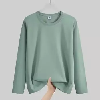 Мужская модная футболка с длинным рукавом - весна/осень, свободный крой, базовый слой XL