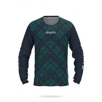 Мужская модная футболка с длинными рукавами и круглым вырезом с 3D-цифровым принтом, быстросохнущая, дышащая, для рыбалки, походов, бега, тренировок и фитнеса S