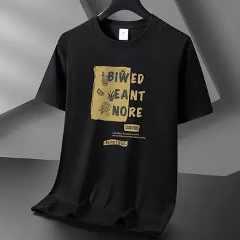Мужская модная футболка с короткими рукавами, футболка из чистого хлопка, S-6XL S