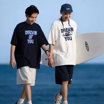 Мужская модная футболка с круглым вырезом и короткими рукавами с принтом для лета, свободный повседневный топ S чёрный