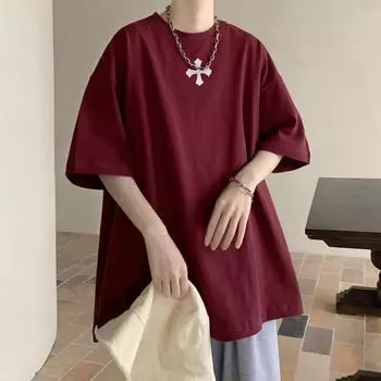 Мужская модная футболка с круглым вырезом и короткими рукавами с принтом для лета, свободный повседневный топ M чёрный