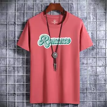 Мужская модная футболка с романтическим принтом и короткими рукавами из чистого хлопка S