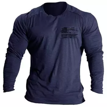 Мужская модная футболка Street Retro с 3D-принтом, весенне-осенняя мужская повседневная спортивная футболка с длинными рукавами.