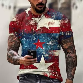 Мужская модная футболка, уличная повседневная одежда с коротким рукавом XXL винный