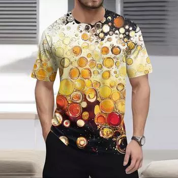 Мужская модная футболка, уличная повседневная одежда с коротким рукавом XXXL чёрный