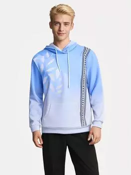 Мужская модная градиентная цветная толстовка с капюшоном, осенняя новинка с длинным рукавом и 3D-принтом, пуловеры, спортивные толстовки с капюшоном и карманами, толстовка, мужская одежда S