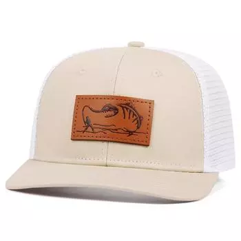 Мужская модная кепка Richardson Duck Tongue с кожаным лейблом и узором в виде рыбака, регулируемая бейсбольная кепка в стиле хип-хоп, солнцезащитные ковбойские кепки бежевый