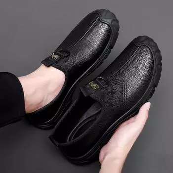 Мужская модная кожаная обувь. Мужская повседневная обувь в британском стиле. Туфли для свадебной вечеринки. 38 коричневый