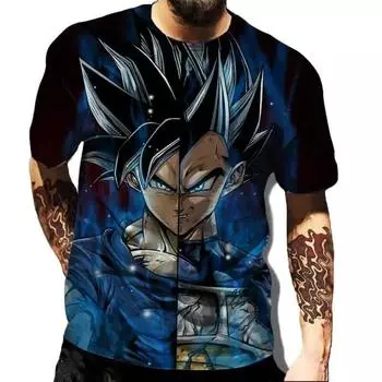 Мужская модная крутая детская футболка с 3D рисунком и короткими рукавами, уличная летняя футболка 6XL