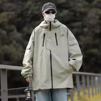 Мужская модная куртка свободного покроя в стиле хип-хоп для работы на весну и осень 2XL