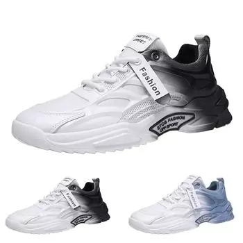 Мужская модная нескользящая обувь для бега, дышащая спортивная обувь 44 чёрный