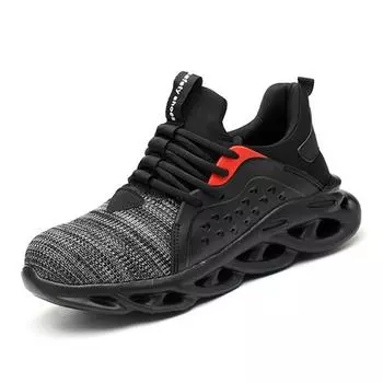 Мужская модная обувь Holfredterse со стальным носком, защитная от ударов, кроссовки с защитой от проколов 00808 серо-зеленый 40