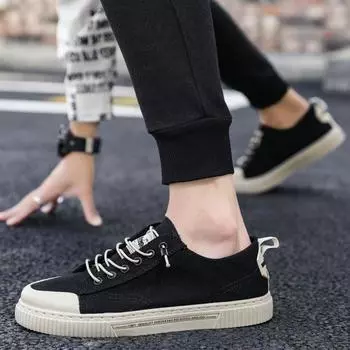 Мужская модная обувь, летняя легкая дышащая парусиновая обувь, повседневная обувь на плоской подошве 39