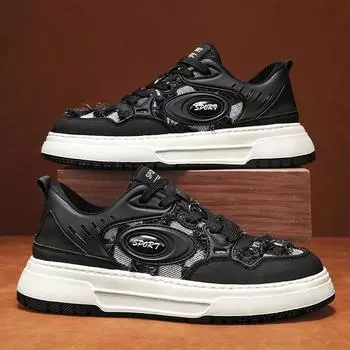 Мужская модная повседневная дышащая обувь на плоской подошве со шнуровкой 38-44 38 серый