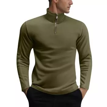 Мужская модная повседневная флисовая куртка со стоячим воротником, теплая куртка для альпинизма, флисовая куртка L армия зеленый