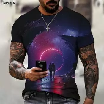 Мужская модная повседневная футболка 2021, новейшая крутая забавная футболка с супер принтом, мужская летняя футболка с короткими рукавами XS