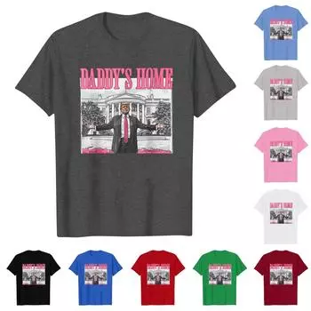 Мужская модная повседневная футболка с принтом, пуловер с круглым вырезом, топ с короткими рукавами XXL розовый