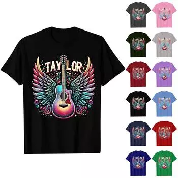 Мужская модная повседневная футболка с принтом, пуловер с круглым вырезом, топ с короткими рукавами L армия зеленый