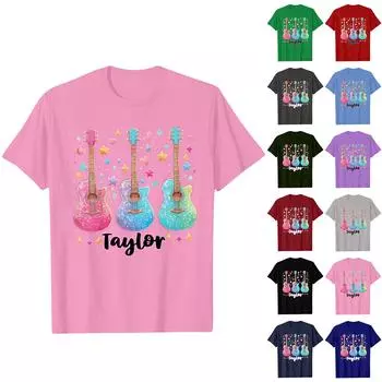 Мужская модная повседневная футболка с принтом, пуловер с круглым вырезом, топ с короткими рукавами L армия зеленый