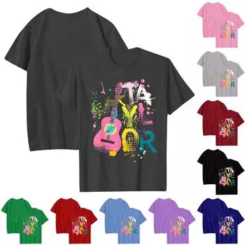 Мужская модная повседневная футболка с принтом, пуловер с круглым вырезом, топ с короткими рукавами L чёрный