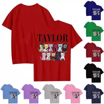 Мужская модная повседневная футболка с принтом, пуловер с круглым вырезом, топ с короткими рукавами L чёрный