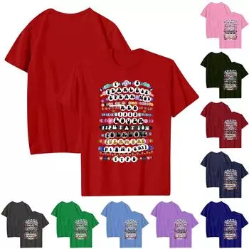 Мужская модная повседневная футболка с принтом, пуловер с круглым вырезом, топ с короткими рукавами L чёрный