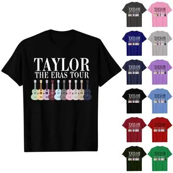 Мужская модная повседневная футболка с принтом, пуловер с круглым вырезом, топ с короткими рукавами L армия зеленый