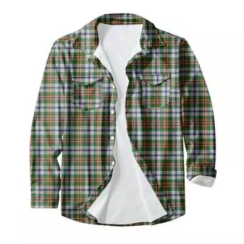 Мужская модная повседневная куртка-кардиган с пуговицами и лацканами с длинными рукавами и принтом L