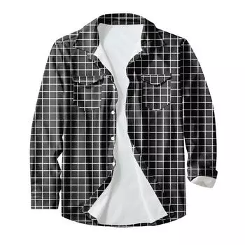 Мужская модная повседневная куртка-кардиган с пуговицами и лацканами с длинными рукавами и принтом XXXXXXL красный