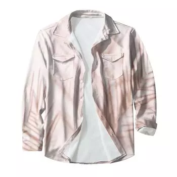 Мужская модная повседневная куртка-кардиган с пуговицами и лацканами с длинными рукавами и принтом XL