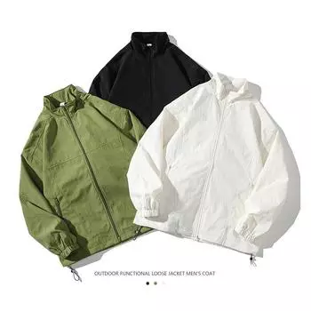 Мужская модная повседневная куртка с лацканами — универсальная и свободная посадка для весны и осени 2024 года 2XL оливковое зеленый