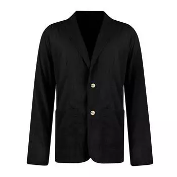 Мужская модная повседневная однотонная откидная куртка средней длины с длинными рукавами и обычным лоскутным принтом M серый