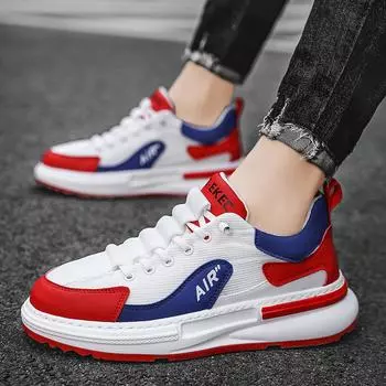 Мужская модная повседневная спортивная обувь, вулканизированная обувь, мужские весенние модные кроссовки, повседневная обувь на платформе с толстой подошвой 44 чёрный