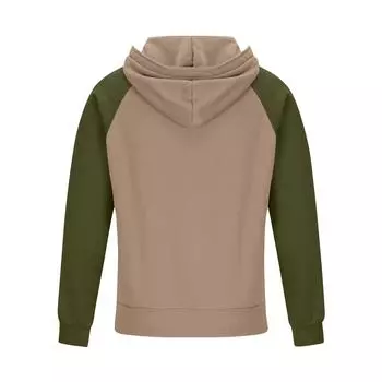 Мужская модная повседневная толстовка с капюшоном и длинными рукавами в стиле колор-блок S чёрный