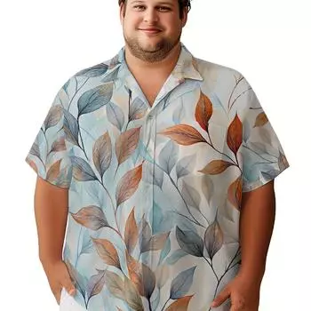 Мужская модная повседневная уличная рубашка с цифровой печатью 2025 года, новый стиль 2XL