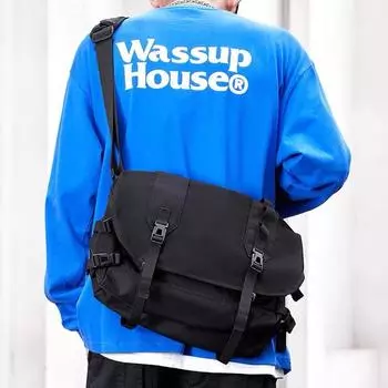 Мужская модная японская рабочая сумка через плечо: Большая вместимость: сумка через плечо, сумка-мессенджер, рюкзак, велосипедная сумка, студенческая сумка.