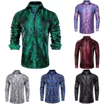 Мужская модная рубашка на пуговицах, повседневная черная однотонная классическая рубашка с длинным рукавом XL XXXL