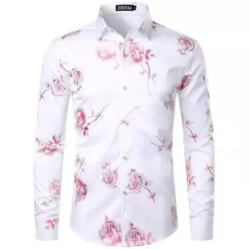 Мужская модная рубашка с длинным рукавом, напечатанная на 3D-принтере, популярная для повседневной носки весной и осенью S