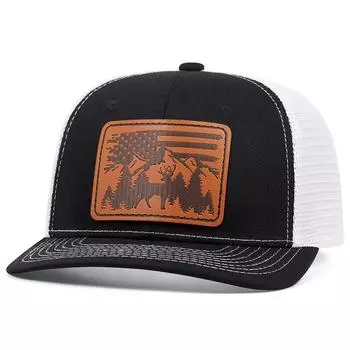 Мужская модная шляпа с язычком из лосиной кожи, унисекс, летняя, солнцезащитная, сетчатая, уличная, хип-хоп, регулируемая, ковбойская, бейсбольная кепка чёрный