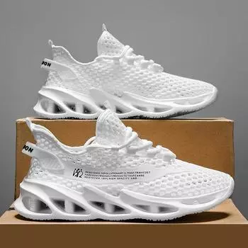 Мужская модная спортивная обувь на шнуровке, мужские повседневные сетчатые легкие кроссовки, высококачественная мягкая подошва, парная обувь, дышащая, новая 36