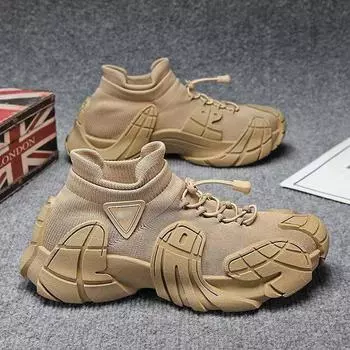 Мужская модная тенденция 2025 года, повседневная обувь на шнуровке, удобная, дышащая, сетчатая, с плетеными носками 39