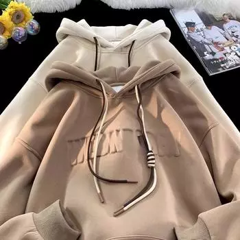 Мужская модная толстовка с капюшоном из плотной ткани с бархатной подкладкой — коллекция осень/зима 2023 г. M