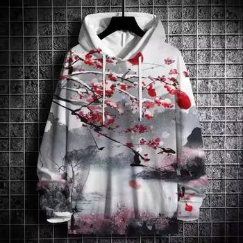 Мужская модная толстовка с капюшоном с 3D-принтом, звездой и номером 10 — повседневный модный пуловер, можно стирать в стиральной машине S